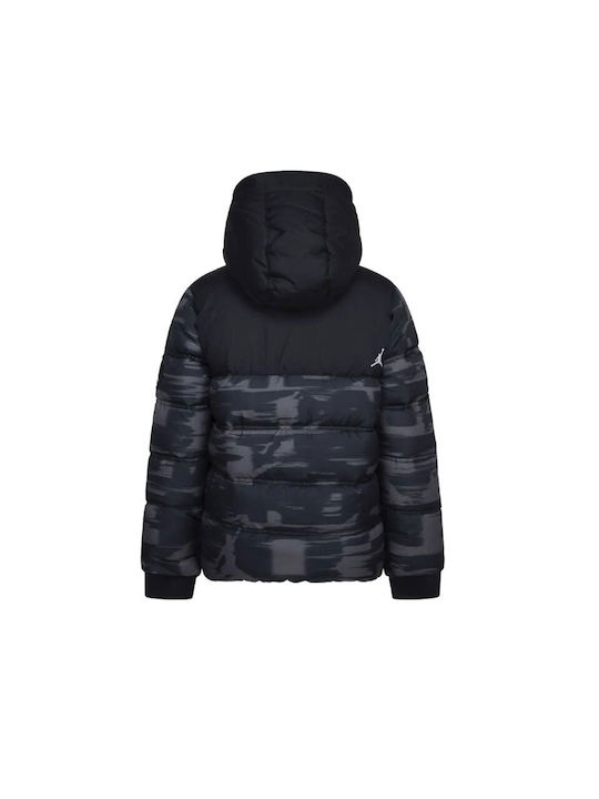 Jordan Kids Casual Jacket with Hood Black/Grey