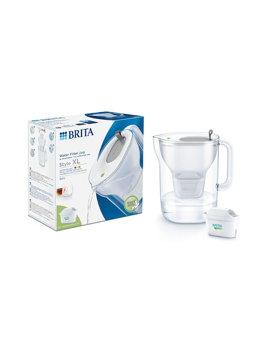 Brita Style Xl Jug Serving Plastic Grey with Filter 2400ml