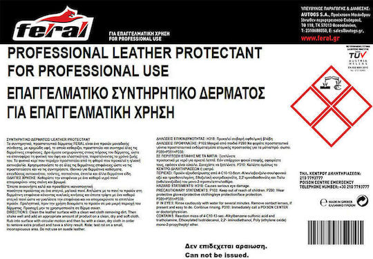 Feral Leather Emulsion Liquid Protection for Leather Car Parts 4lt
