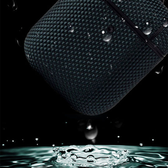 Hurtel Nylon Hard Θήκη Υφασμάτινη με Γάντζο σε Πράσινο χρώμα για Apple AirPods