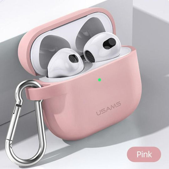 Usams BH741 Калъф с кука в Розов цвят за Apple AirPods 3