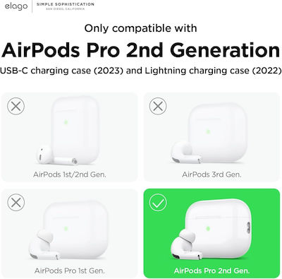 Elago Cassette Silicone Case Creamy White / Red for Apple AirPods Pro 2