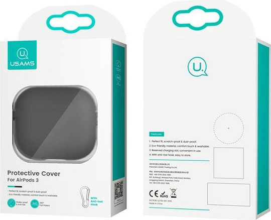 Usams Silicone Case with Keychain Green for Apple AirPods 3