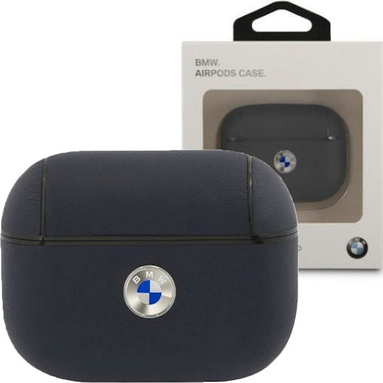 BMW Θήκη Δερμάτινη σε Navy Μπλε χρώμα για Apple AirPods Pro