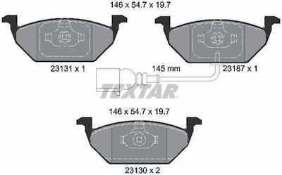 Textar Plăcuță de frână Față 4buc pentru Audi A2 Seat Altea Skoda Fabia