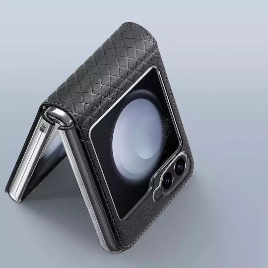 Dux Ducis Задна корица Кожа Черен (Galaxy Z Flip6)