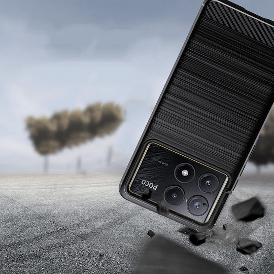 Techsuit Carbon Back Cover Σιλικόνης Μπλε (Xiaomi Poco F6 Pro)