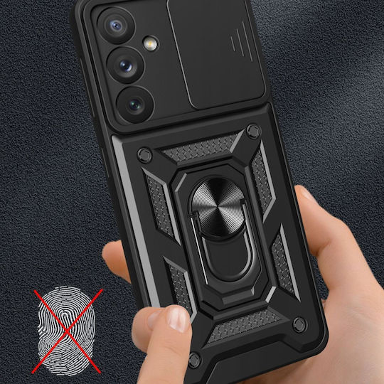 Techsuit CamShield Задна корица Пластмаса / Силикон Черен (Samsung Galaxy A55)