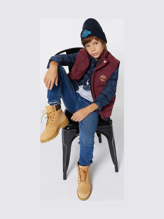 Kids Beanie Knitted Blue