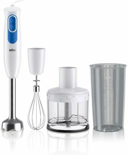 Braun MultiQuick 2 Ръчен Блендер с Аноскидова Пръчка 600W Бял