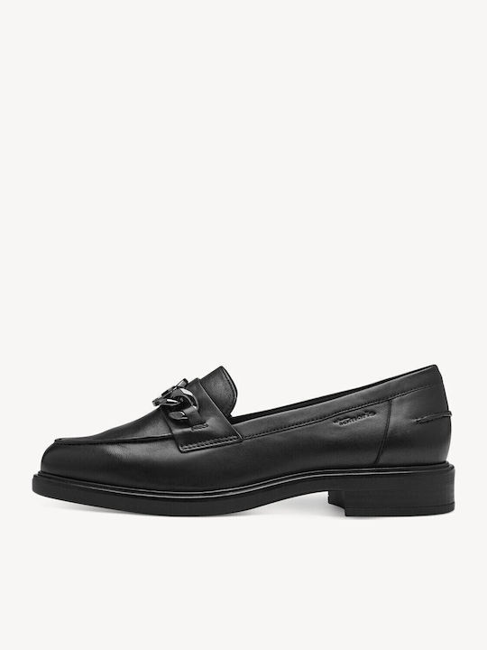 Δερμάτινα Γυναικεία Loafers σε Μαύρο Χρώμα