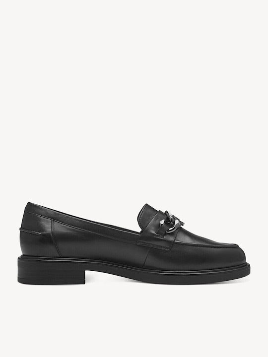 Δερμάτινα Γυναικεία Loafers σε Μαύρο Χρώμα