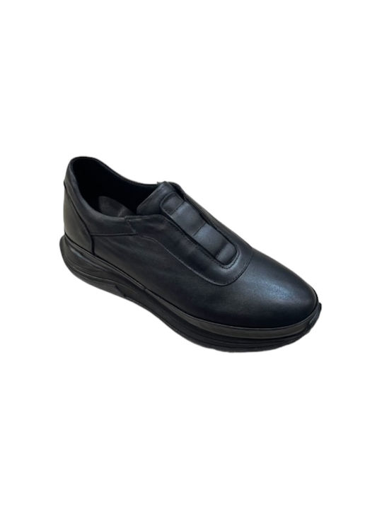 Next Step Shoes Men's Leather Casual Shoes Black