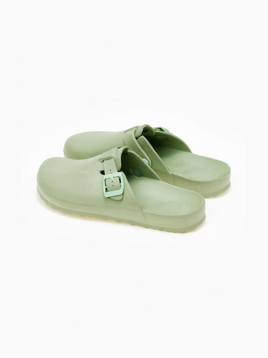 Women's Green Clogs