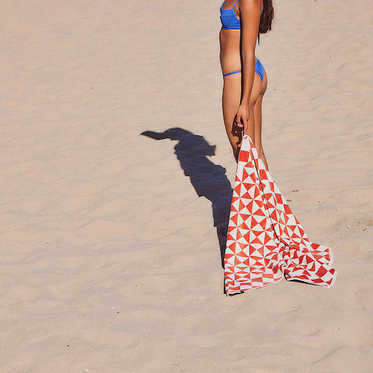 Slowtide Beach Towel Cotton Orange 152x76cm.