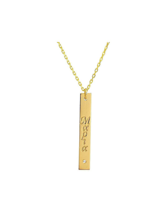 Goldsmith Necklace Name from Gold Plated Silver