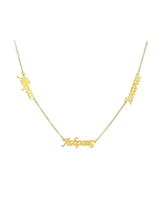 Goldsmith Necklace Name from Gold Plated Silver