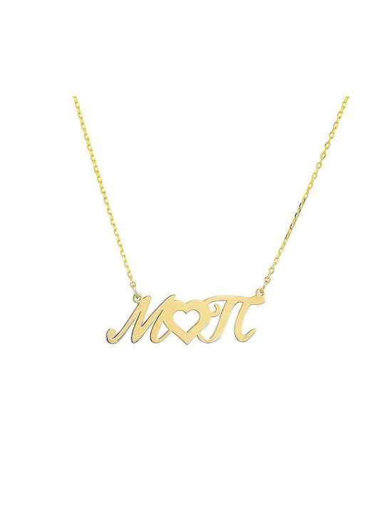 Goldsmith Necklace Monogram from Gold Plated Silver