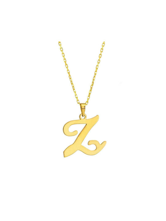 Goldsmith Necklace Monogram from Pink Gold Plated Silver