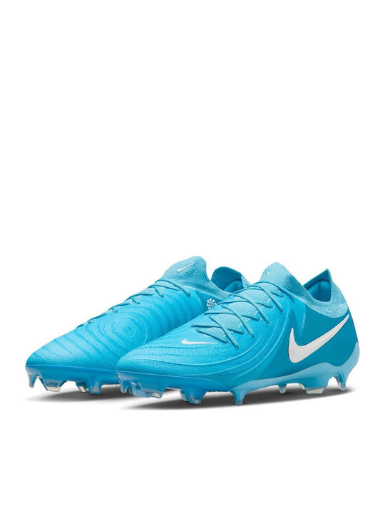 Nike Phantom GX 2 Pro Football Shoes with Cleats Blue Fury / White