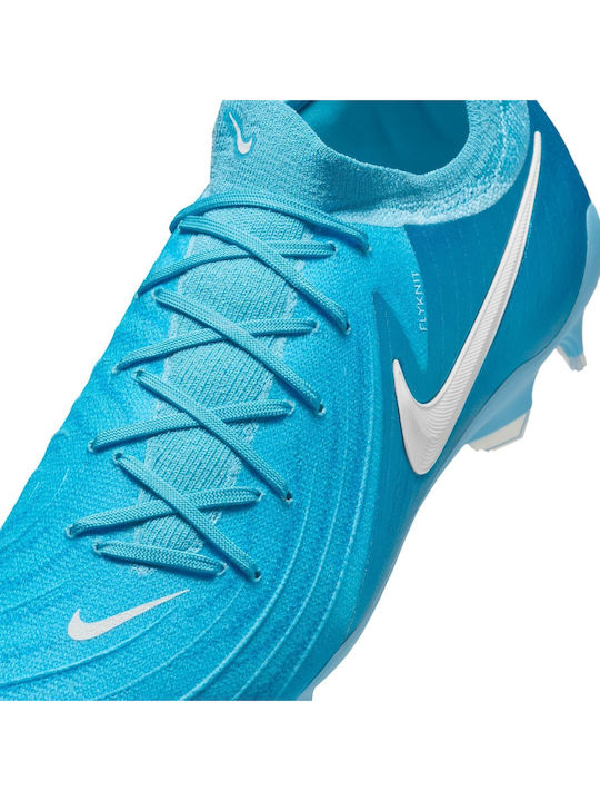 Nike Phantom GX 2 Pro Football Shoes with Cleats Blue Fury / White