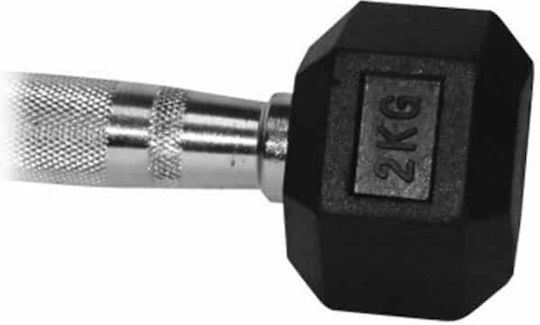 Optimum Hexagonal Rubber Dumbbell 1 x 2.5kg
