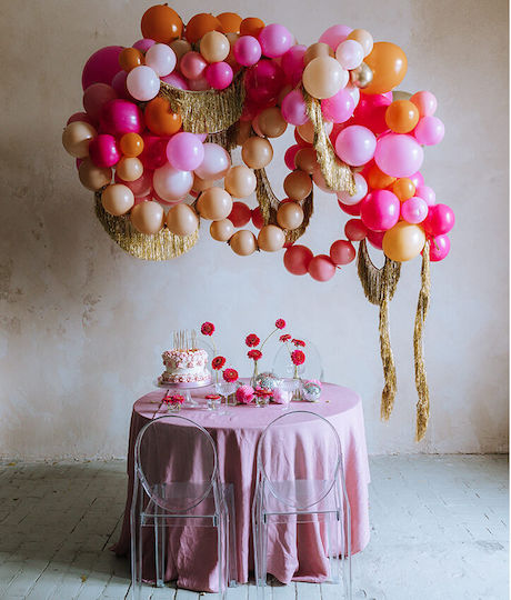 Σύνθεση με 20 Μπαλόνια Baby Shower Ροζ 33εκ.