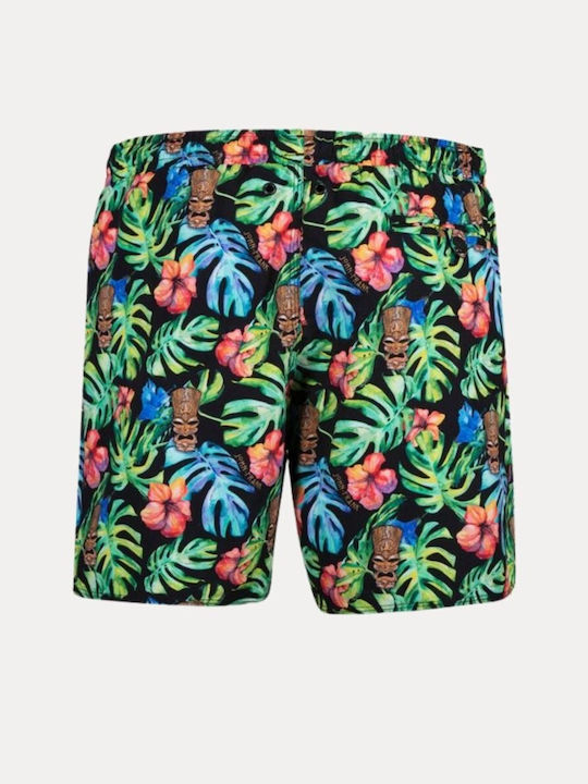 John Frank Men's Swimwear Shorts Multicolour with Patterns