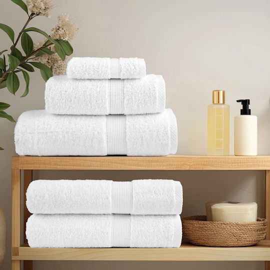 vidaXL Set 50 Hotel Hand Towels 50x30 cm 600gsm White