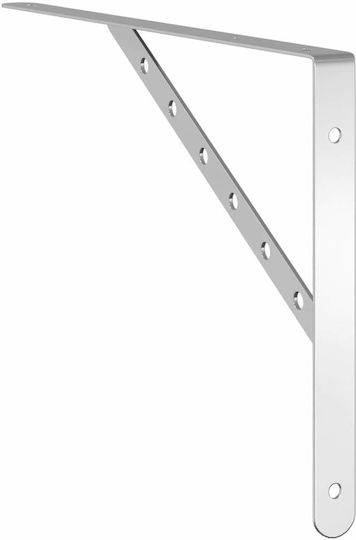 vidaXL Heavy-Duty Stainless Steel Shelf Brackets Silver 400x25mm 4pcs 30300