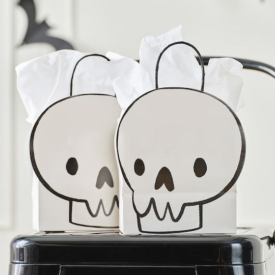 Ginger Ray Hârtie Geantă pentru Cadou cu Tema "Halloween" Bej 6buc