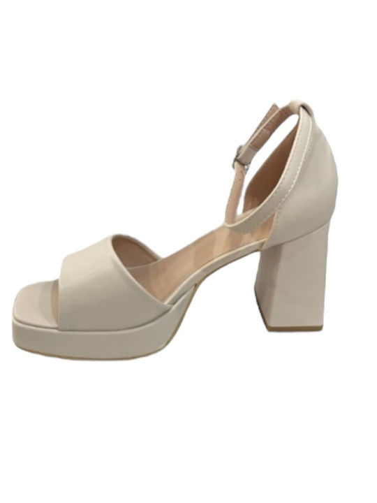 Malika Shoes Damen Sandalen in Beige Farbe