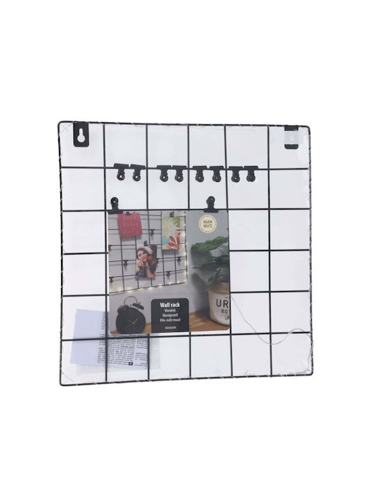 Wall-mounted Metallic Photo Frame with Black Frame