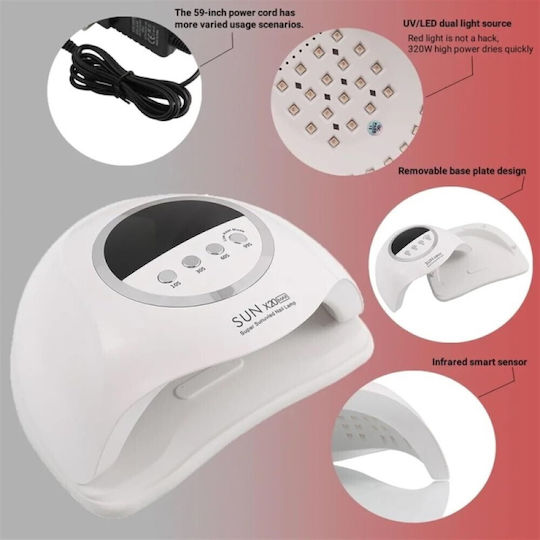 SUNUV Nail Polish Curing Lamp LED 280W Red