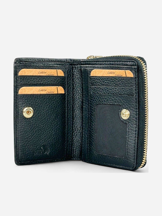 Small Leather Women's Wallet Classic with RFID Black