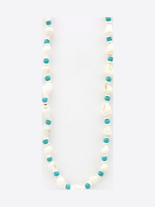 Necklace Shell Turquoise White