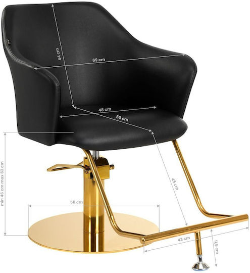 Barber Equipment Barber Hair Salon & Spa Chair Black with Adjustable Height and Hydraulic Lifting