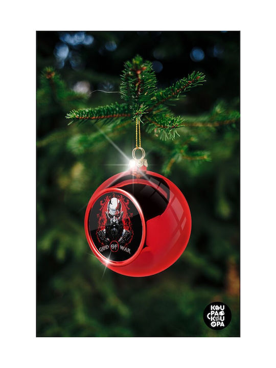 Koupakoupa God Of War Weihnachtshänger Kugel Ornament Plastik Rot 8cm