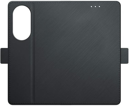 3MK Wallet Δερματίνης / Tempered Glass Μαύρο (Oppo Reno10)