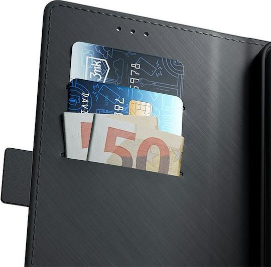 3MK Wallet Δερματίνης / Tempered Glass Μαύρο (Oppo Reno10)