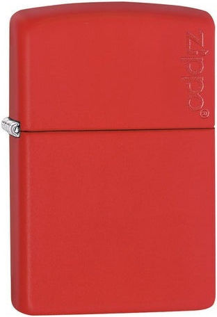 Zippo Classic Matte Logo Αντιανεμικός Αναπτήρας Φλόγας Red Matte