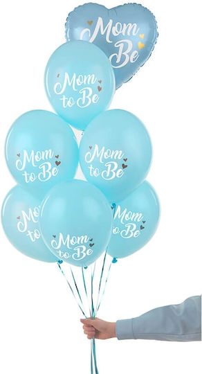 Set of 6 Balloons Latex Blue 30cm