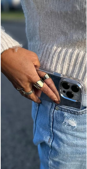 HappyCase Print Back Cover Silicone Silver (iPhone 14 Pro)