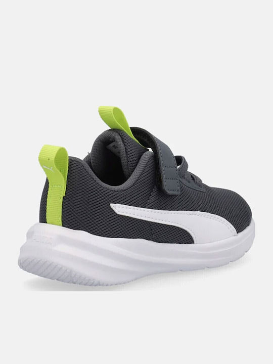 Rickie Runner Ac+ Αθλητικά Παιδικά Παπούτσια Running με Σκρατς Dark Grey-Lime-White