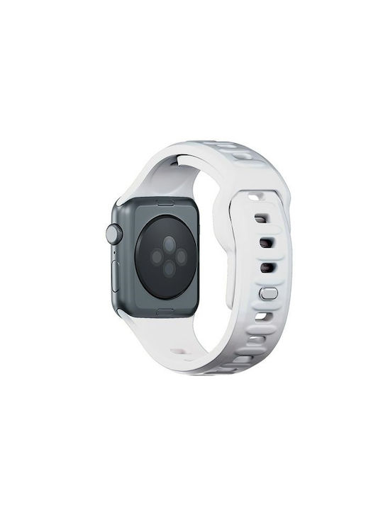 3MK Λουράκι Σιλικόνης με Pin Λευκό (Apple Watch 44/45/46mm/Ultra 49mm)