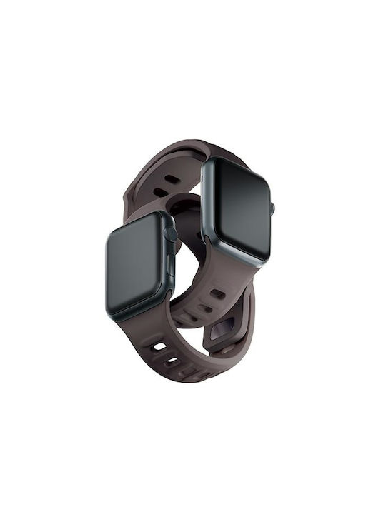 3MK Λουράκι Σιλικόνης με Pin Καφέ (Apple Watch 44/45/46mm/Ultra 49mm)