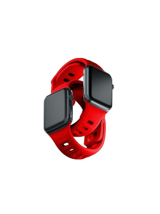 3MK Λουράκι Σιλικόνης με Pin Κόκκινο (Apple Watch 44/45/46mm/Ultra 49mm)