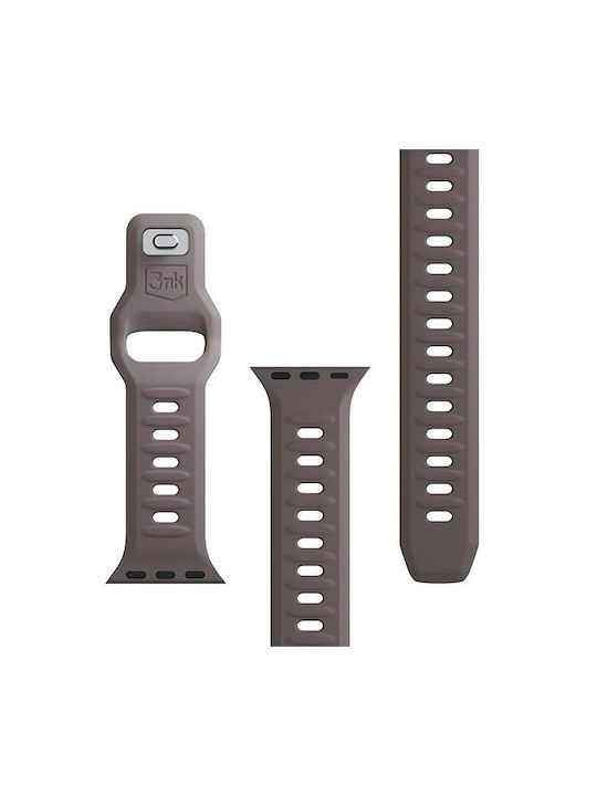 3MK Λουράκι Σιλικόνης με Pin Καφέ (Apple Watch 44/45/46mm/Ultra 49mm)