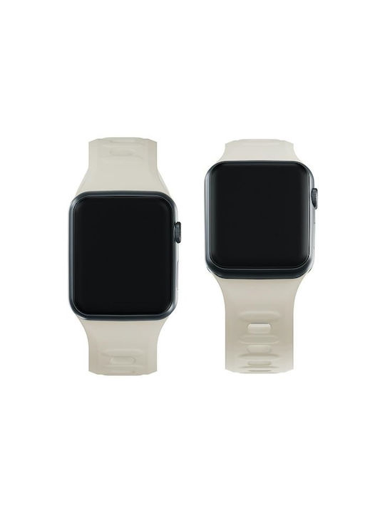 3MK Strap Silicone with Pin Beige (Apple Watch 44/45/46mm/Ultra 49mm)