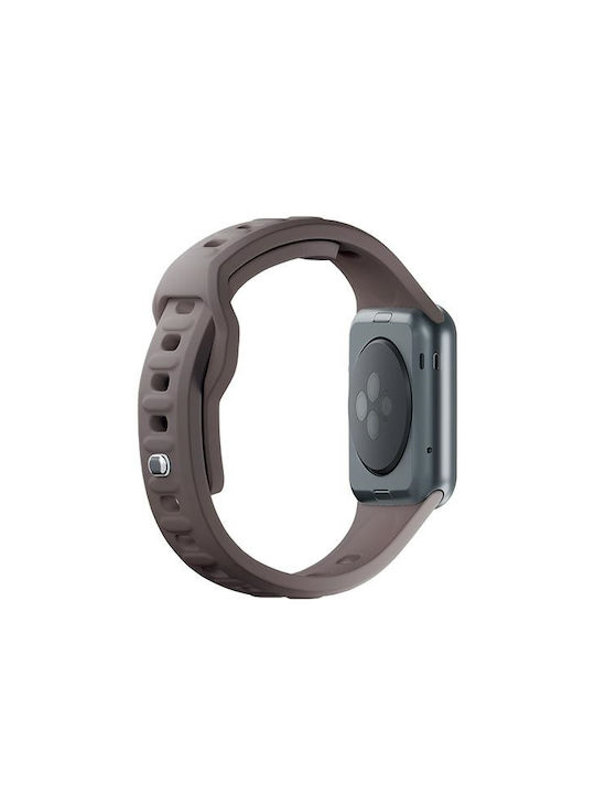 3MK Каишка Силикон с Pin Кафяв (Apple Watch 38/40/41/42mm)
